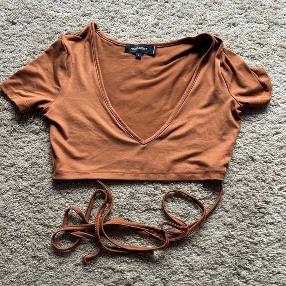 Tops - Brown Crop Top